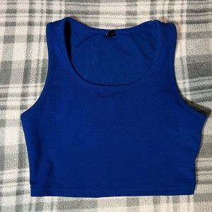 Petite Solid Crop Tank Top and Joggers set